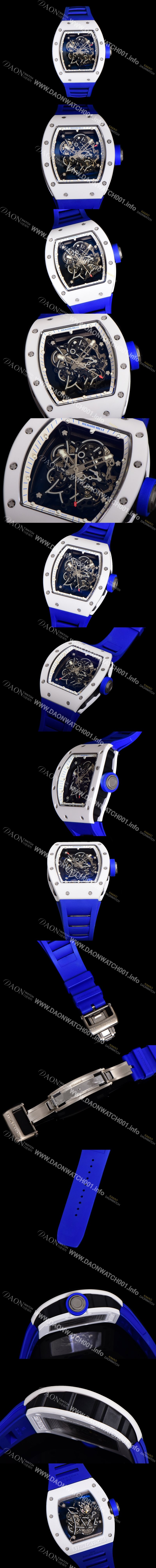 레플리카 [리차드밀레] 남성용 RM055 부바왓슨 세라믹 50mm 기계식 수동형 무브먼트 스켈레톤 다이얼 ric0310