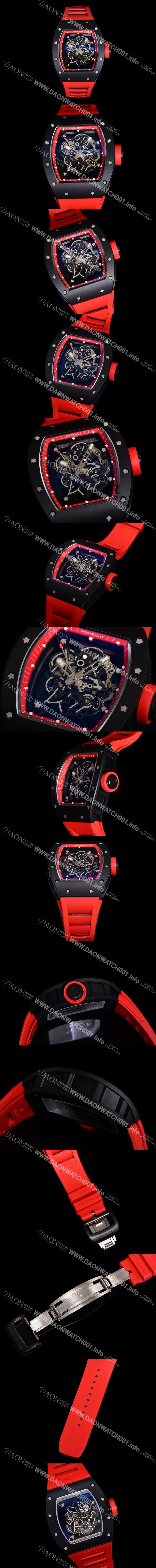 레플리카 [리차드밀레] 남성용 RM055 부바왓슨 세라믹 50mm 기계식 수동형 무브먼트 스켈레톤 다이얼 ric0311