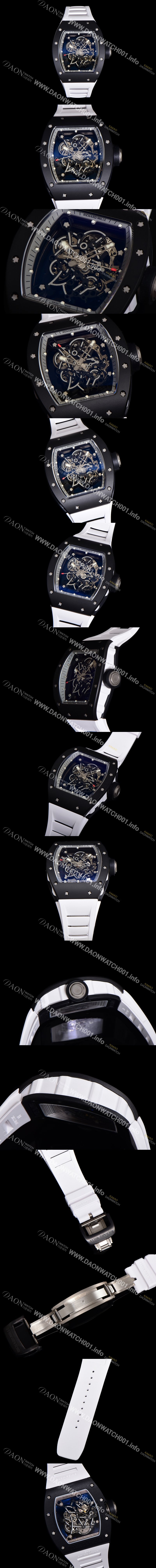 레플리카 [리차드밀레] 남성용 RM055 부바왓슨 세라믹 50mm 기계식 수동형 무브먼트 스켈레톤 다이얼 ric0313