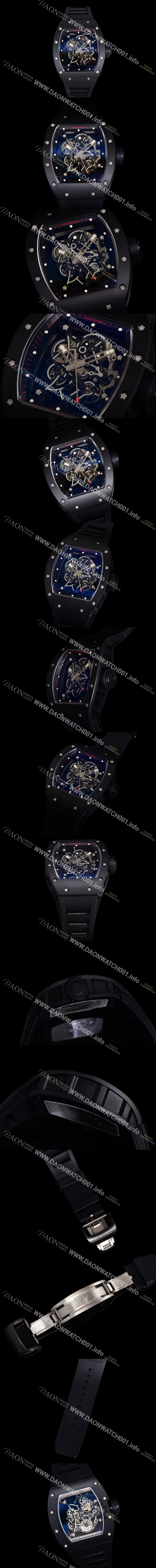 레플리카 [리차드밀레] 남성용 RM055 부바왓슨 세라믹 50mm 기계식 수동형 무브먼트 스켈레톤 다이얼 ric0315