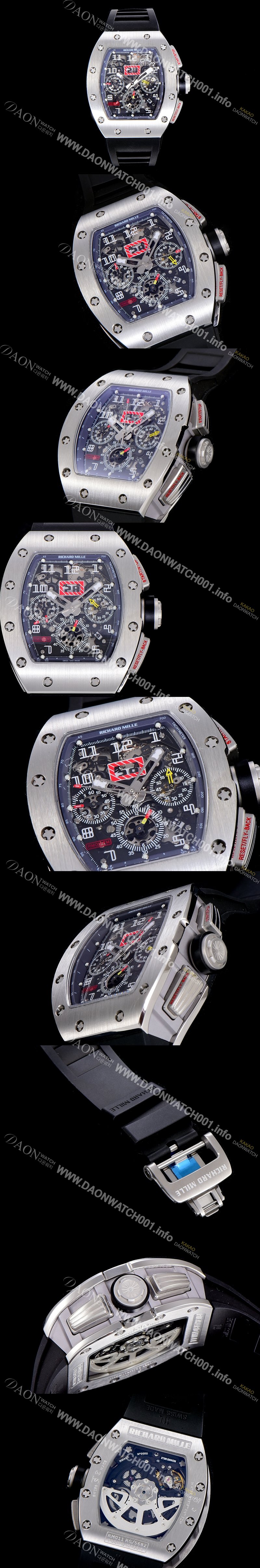 레플리카 [리차드밀레] 남성용 최고급형 RM11-03 플라이백 크로노그래프 50미리 스켈레톤 다이얼 오토매틱 무브먼트 RIC08224