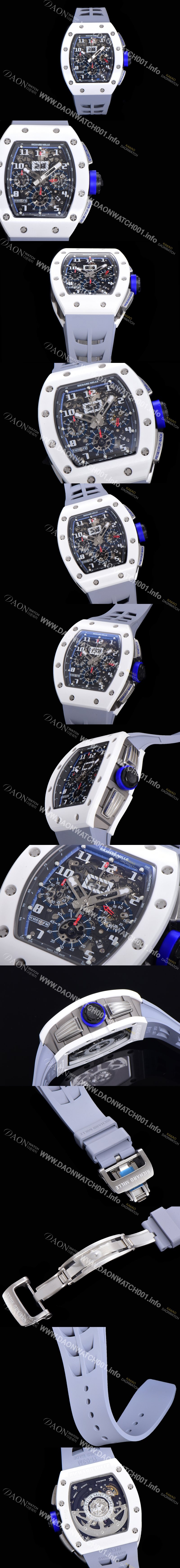 레플리카 [리차드밀레] 남성용 RM11-02 클래식 세라믹 50미리 남성용시계 7750 크로노그래프 오토매틱 블랙다이얼 RIC09620