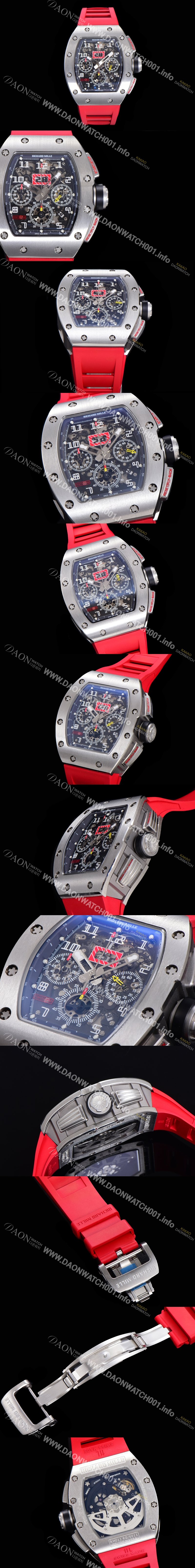 레플리카 [리차드밀레] 남성용 최고급형 RM11-03 플라이백 크로노그래프 50미리 스켈레톤 다이얼 오토매틱 무브먼트 RIC09645