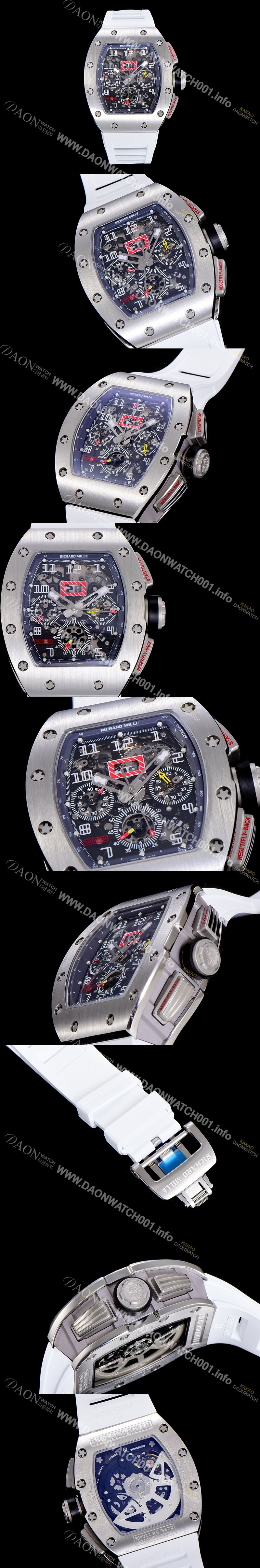 레플리카 [리차드밀레] 남성용 최고급형 RM11-03 플라이백 크로노그래프 50미리 스켈레톤 다이얼 오토매틱 무브먼트 RIC09842