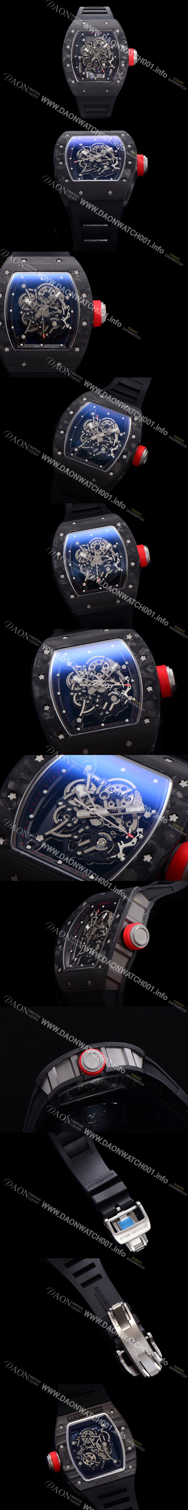 레플리카 [리차드밀레] 남성용 RM055 NTPT 카본케이스 50미리 스켈레톤 다이얼 기계식 수동형 무브먼트 RIC73899