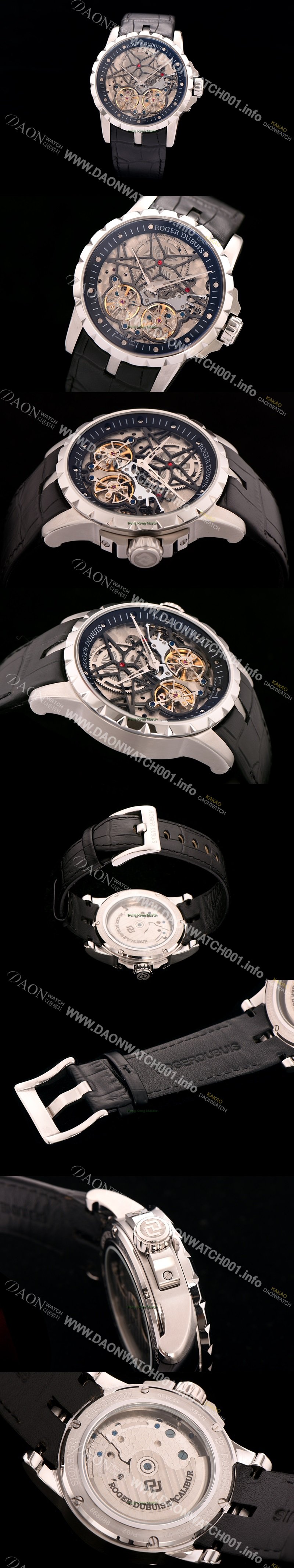레플리카 [로저드뷔] 남성용 스켈레톤 다이얼 아시안 오토매틱 ROG4200