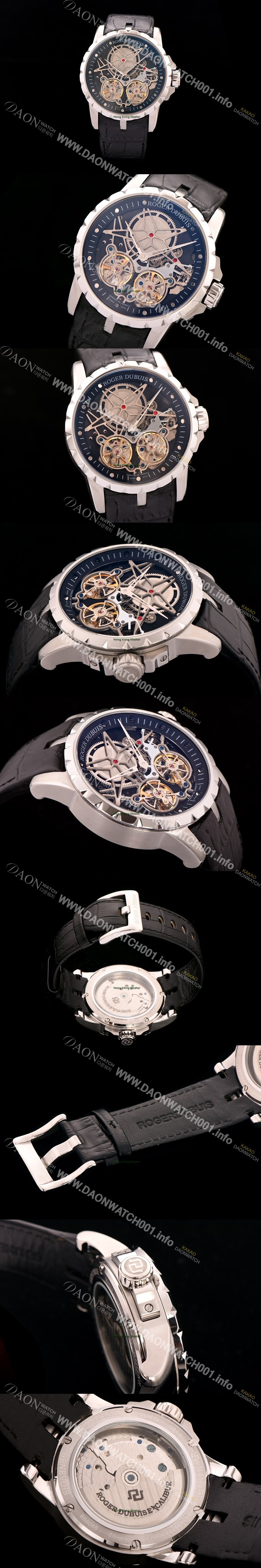 레플리카 [로저드뷔] 남성용 스켈레톤 다이얼 아시안 오토매틱 ROG4205