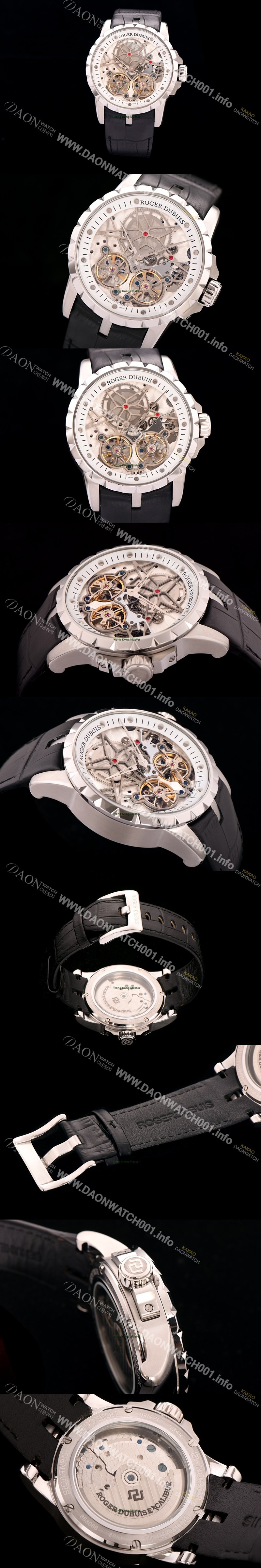 레플리카 [로저드뷔] 남성용 스켈레톤 다이얼 아시안 오토매틱 ROG4201