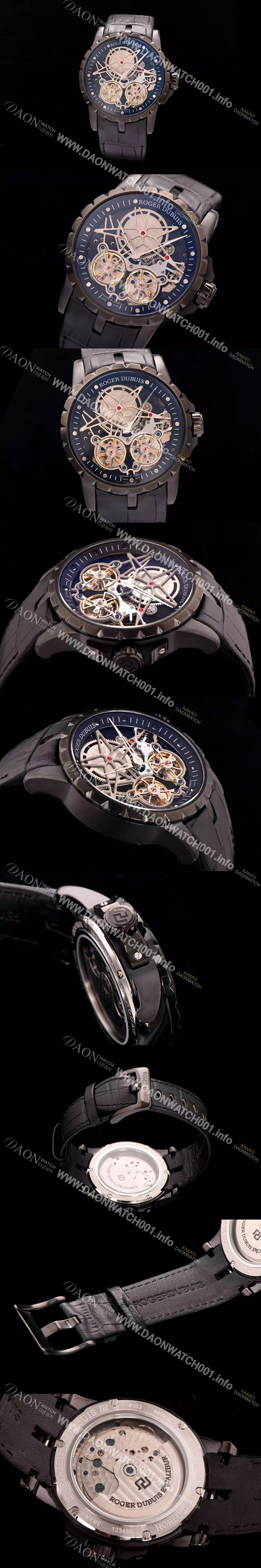 레플리카 [로저드뷔] 남성용 스켈레톤 다이얼 아시안 오토매틱 ROG4200