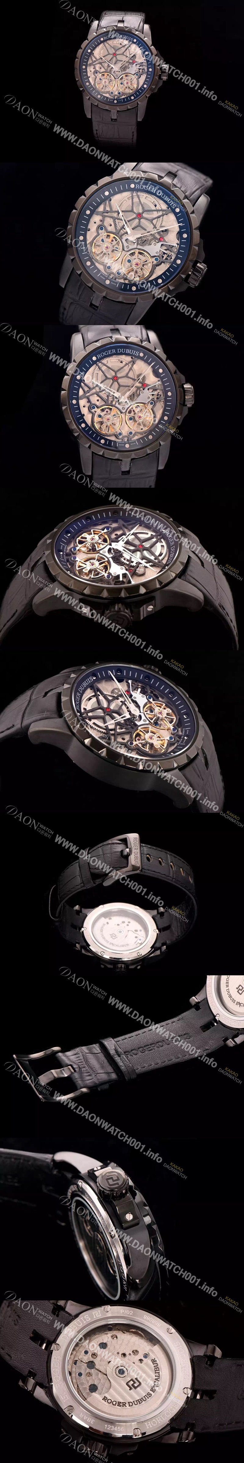 레플리카 [로저드뷔] 남성용 스켈레톤 다이얼 아시안 오토매틱 ROG4240