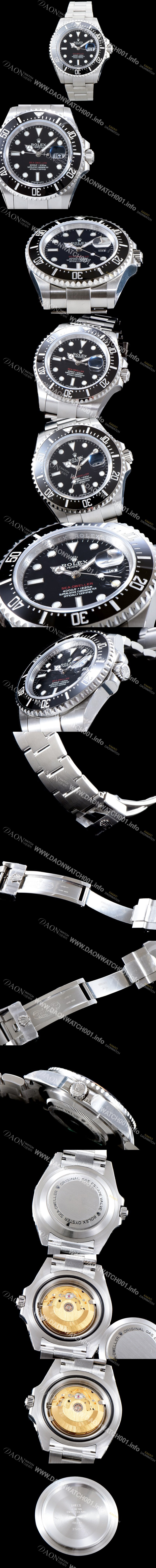 레플리카 [로렉스] 남성용 딥씨 126600 블랙 다이얼 세라믹 베젤 2836-오토매틱 무브먼트 ROL0401