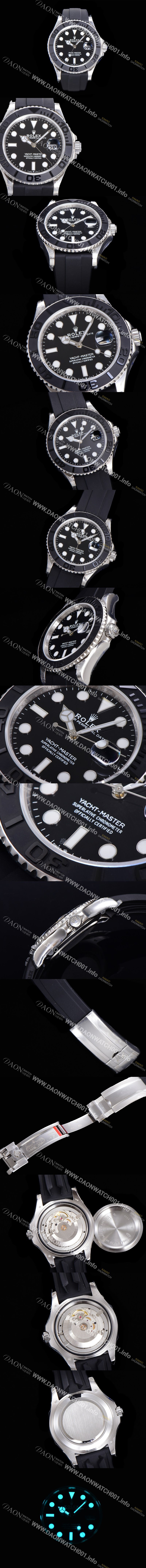 레플리카 [로렉스] 남성용 2022신형 요트마스터 m226659 칼리버 2824 타입!!블랙 무광 세라믹 베젤 블랙 다이얼 오토매틱 무브먼트 ROL02084
