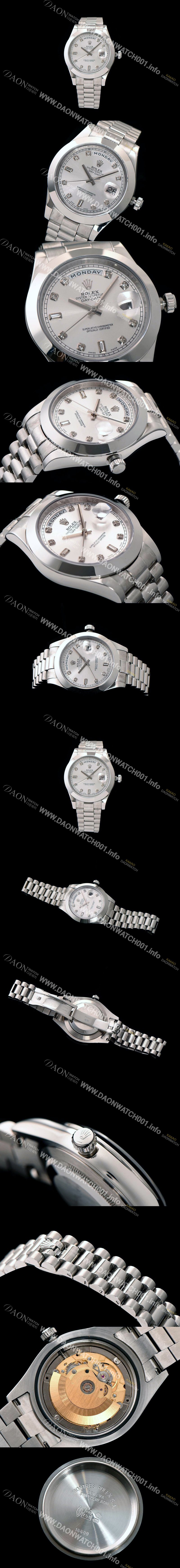 레플리카 [로렉스] 남성용 데이데이트 2 실버 다이얼 ROL0100