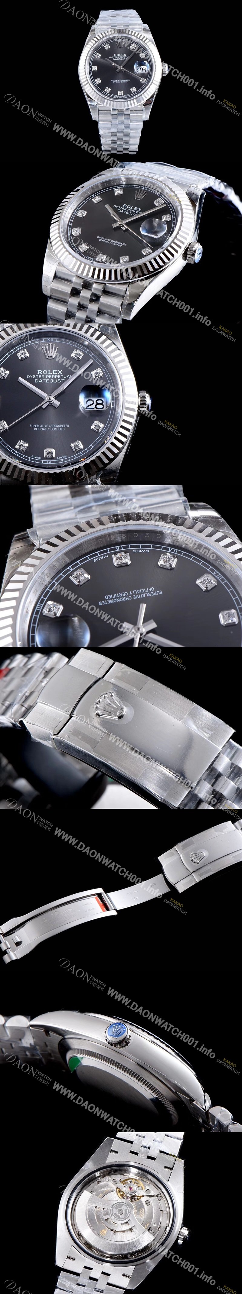 레플리카 [로렉스] 남성용 데이저스트 II m126334-0012 블랙 다이얼 오토매틱 무브먼트 ROL0342