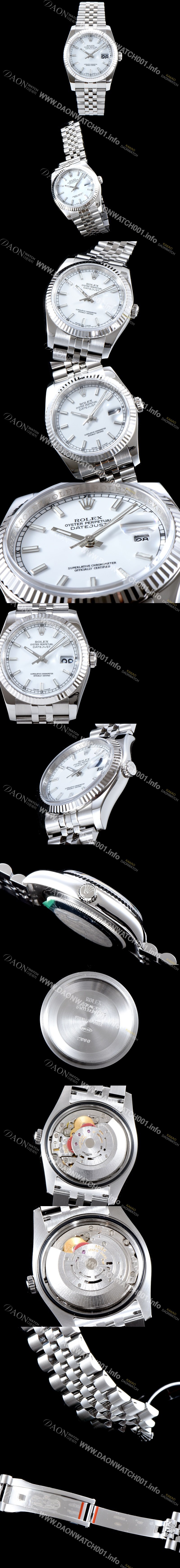 레플리카 [로렉스] 남성용 데이져스트 116200-63600 업그레이드 VIP 타입!! 심플한 디자인 인기베스트 화이트 다이얼 스틱 야광 인덱스 스틸 브레이슬릿 ROL0301