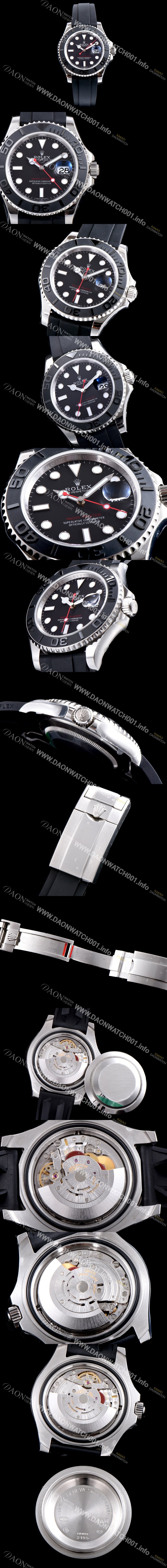 레플리카 [로렉스] 남성용 업그레이드 된 신형 요트마스터 116655 칼리버 3135 타입!!블랙 무광 세라믹 베젤 블랙 다이얼 오토매틱 무브먼트 ROL0311