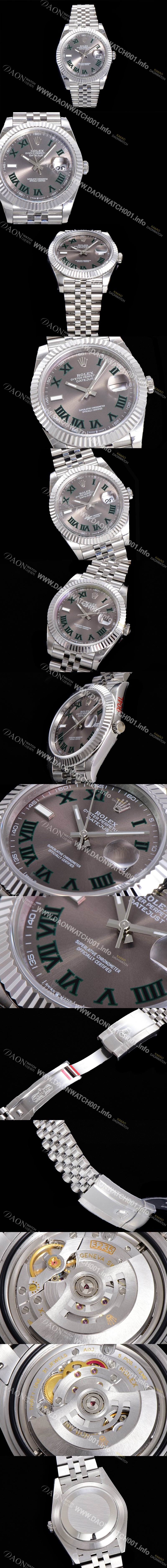 레플리카 [로렉스] 남성용 904L스틸!! 2022신형 데이저스트 41mm II m126334 그레이 다이얼 로마인덱스 스틸 브레이슬릿 신형 Cal.3235 오토매틱 무브먼트 ROL06117