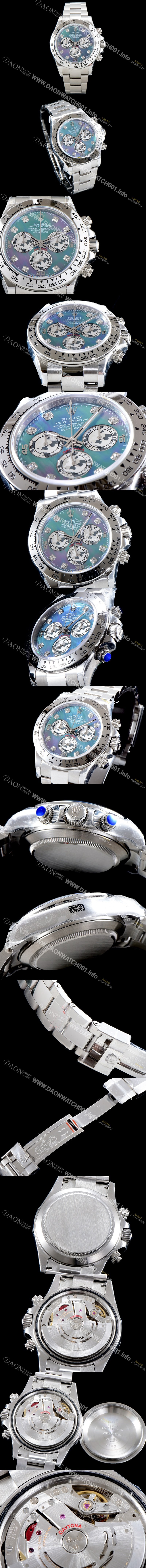 레플리카 [로렉스] 남성용 Cal. 4130 무브 UP!! 코스모그래프 데이토나 진주자개 다이얼 크로노그래프 오토매틱 무브먼트 ROL0523