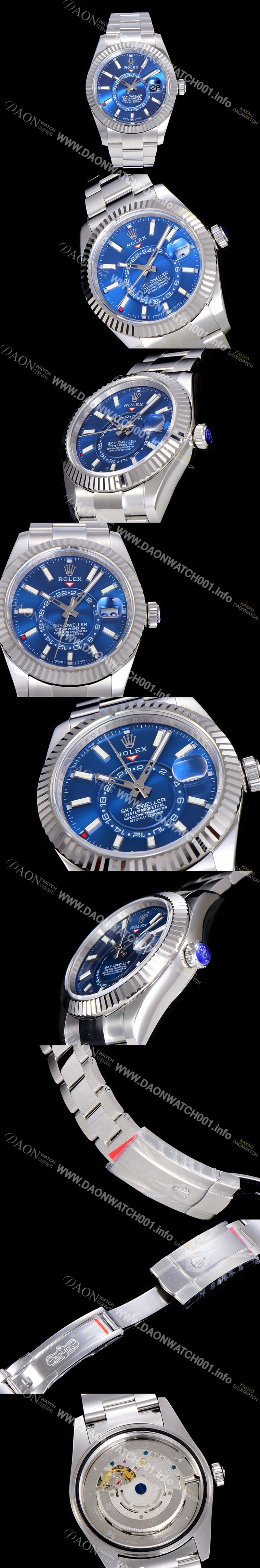 레플리카 [로렉스]남성용 스카이더웰러 오이스터퍼페츄얼 39미리 오토매틱 블루다이얼 ROL44933