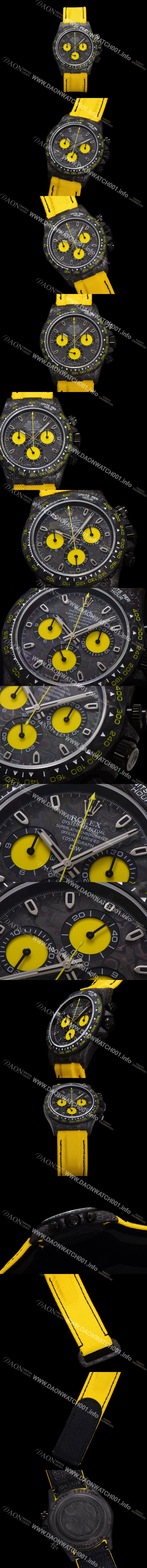 레플리카 [로렉스]남성용 데이토나 DIW 포지드카본 커스텀 40미리 크로노그래프 오토매틱 Cal.4130 무브먼트 블랙다이얼 ROL67082