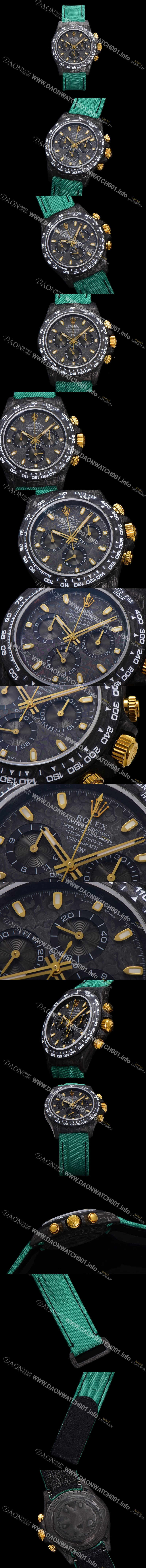레플리카 [로렉스]남성용 데이토나 DIW 포지드카본 커스텀 40미리 크로노그래프 오토매틱 Cal.4130 무브먼트 블랙다이얼 ROL20914