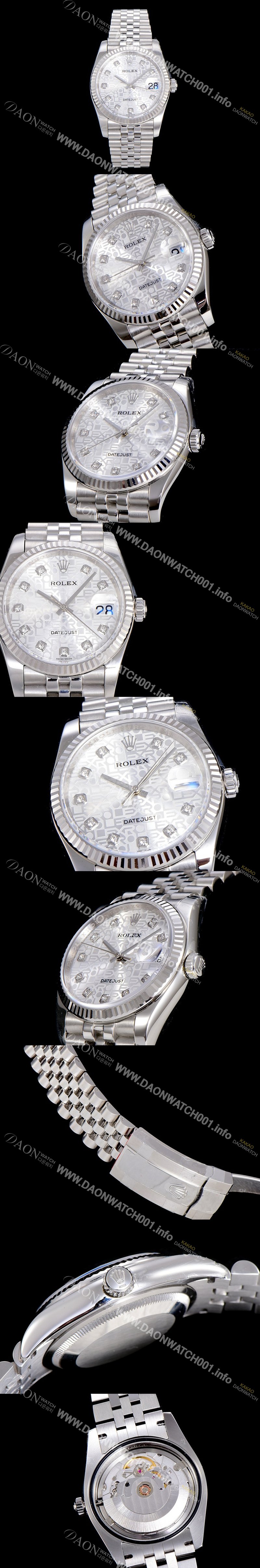 레플리카 [로렉스]남성용 데이져스트II 36미리 오토매틱 화이트다이얼 ROL10742