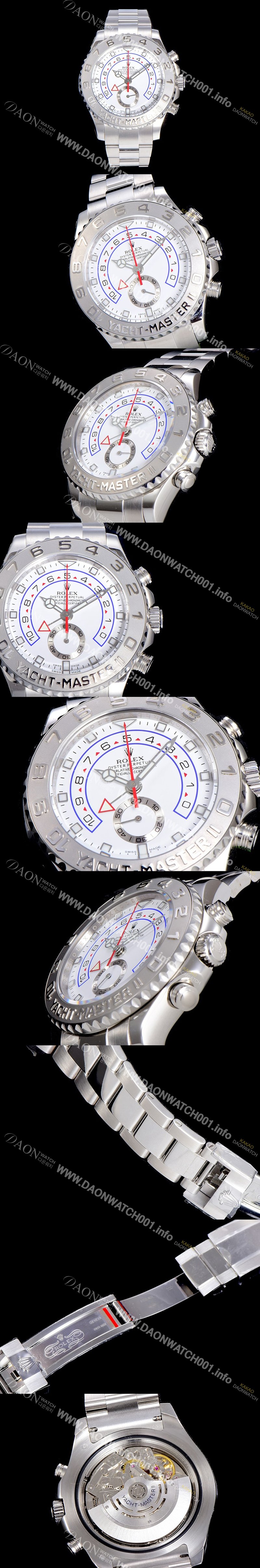 레플리카 [로렉스]남성용 요트마스터 II 40미리 오토매틱 화이트다이얼 ROL19853