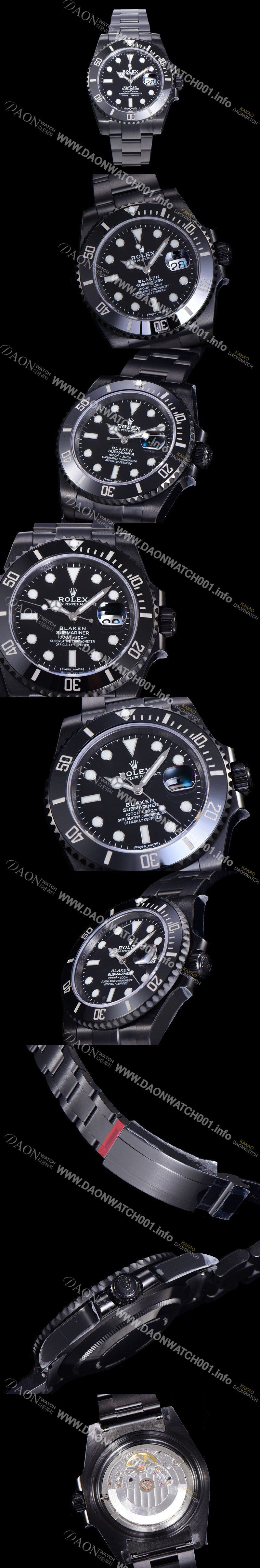 레플리카 [로렉스] 남성용 서브마리너 데이터 2824-2 무브 블랙 PVD 코딩 케이스 40미리 오토매틱 블랙다이얼 ROL79381