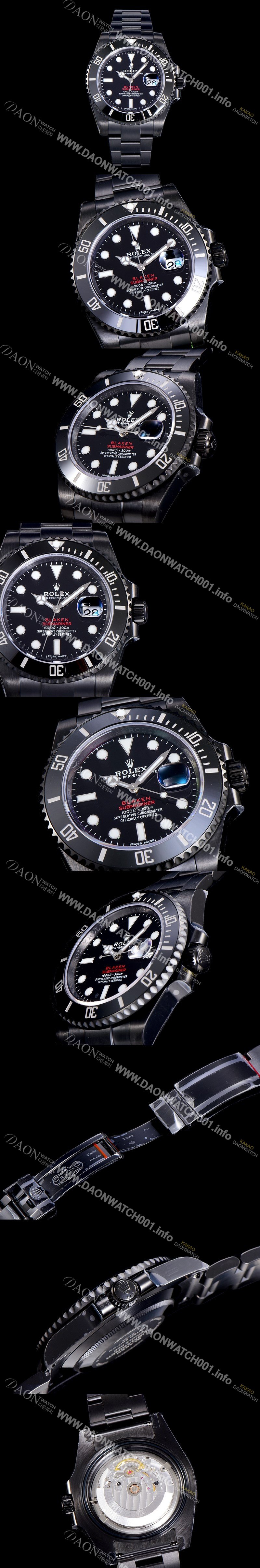 레플리카 [로렉스] 남성용 서브마리너 데이터 2824-2 무브 블랙 PVD 코딩 케이스 40미리 오토매틱 블랙다이얼 ROL79479