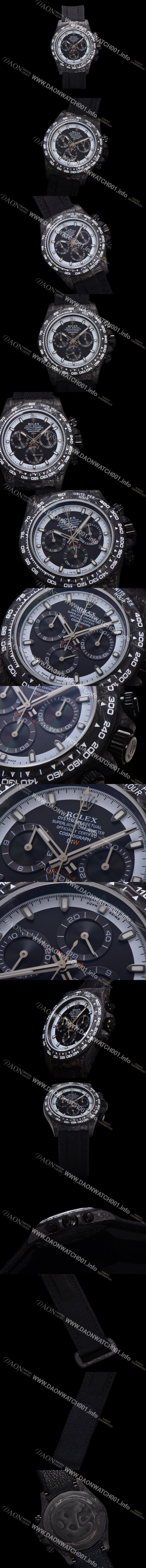 레플리카 [로렉스] 남성용 데이토나 DIW 포지드카본 커스텀 40미리 크로노그래프 오토매틱 Cal.4130 무브먼트 블랙 다이얼 ROL79652