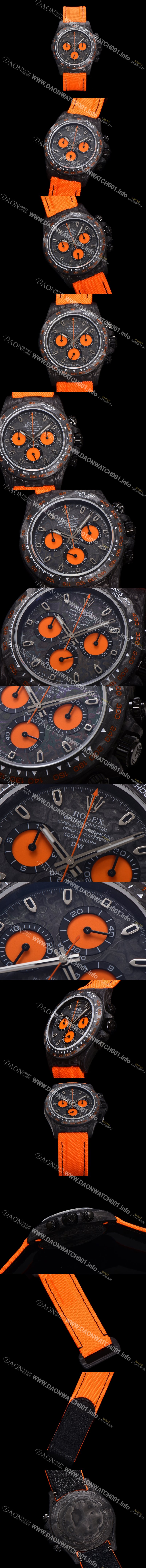 레플리카 [로렉스] 남성용 데이토나 DIW 포지드카본 커스텀 40미리 크로노그래프 오토매틱 Cal.4130 무브먼트 블랙 다이얼 ROL79679