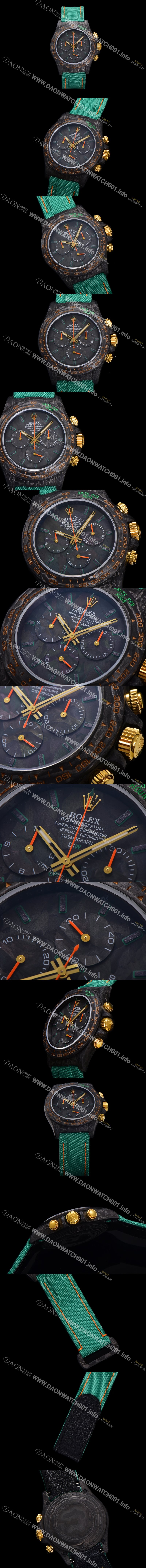 레플리카 [로렉스] 남성용 데이토나 DIW 포지드카본 커스텀 40미리 크로노그래프 오토매틱 Cal.4130 무브먼트 블랙 다이얼 ROL79688