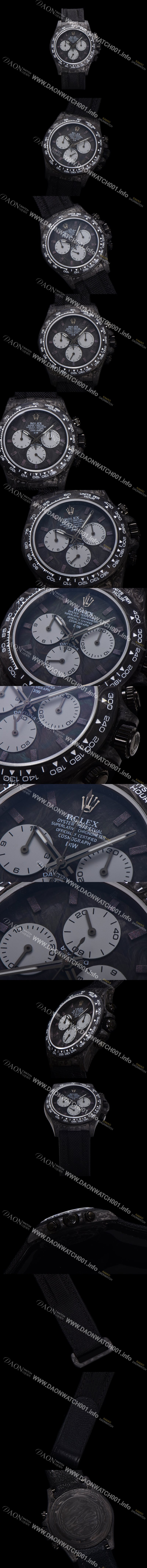 레플리카 [로렉스] 남성용 데이토나 DIW 포지드카본 커스텀 40미리 크로노그래프 오토매틱 Cal.4130 무브먼트 블랙 다이얼 ROL79697