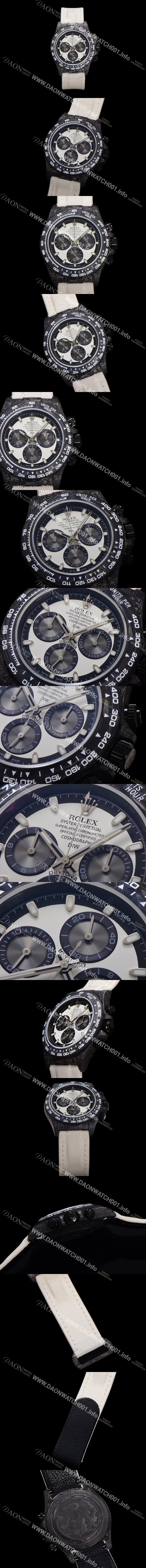 레플리카 [로렉스] 남성용 데이토나 DIW 포지드카본 커스텀 40미리 크로노그래프 오토매틱 Cal.4130 무브먼트 화이트 다이얼 ROL79834