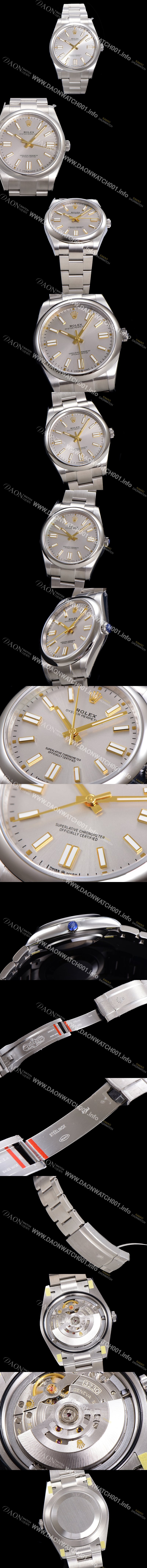 레플리카 [로렉스] 남성용 904스틸 오이스터 퍼페추얼 m124300 오토매틱 칼리버 3230타입 41미리 메탈시계 실버다이얼 ROL79843