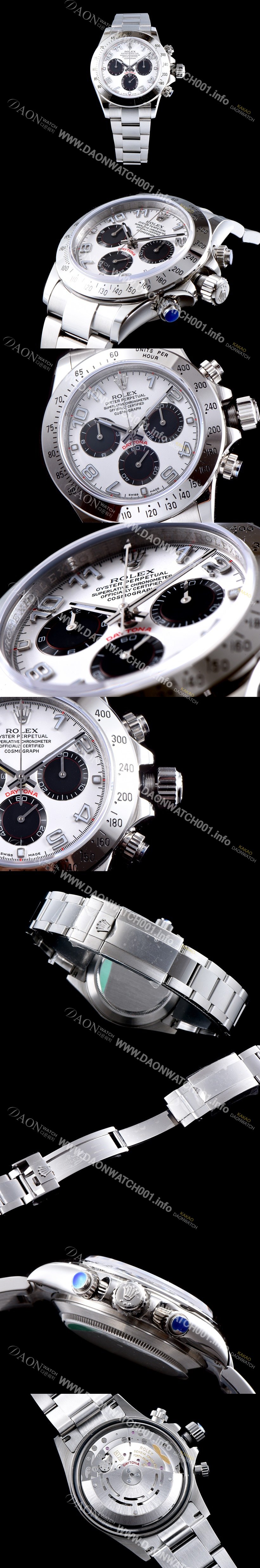레플리카 [로렉스] 남성용 데이토나 116519-L(FC)  크로노그래프 오토매틱 4130타입 무브 40mm 메탈줄 화이트다이얼 rol3291
