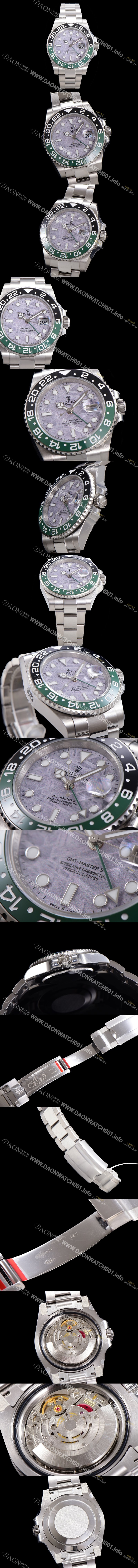 레플리카 [로렉스] 남성용 1:1수제공정형 지엠티마스터2 오토매틱 Cal.3186 타입 40mm 남성용시계 메탈줄 세라믹베젤 그레이다이얼 rol40422