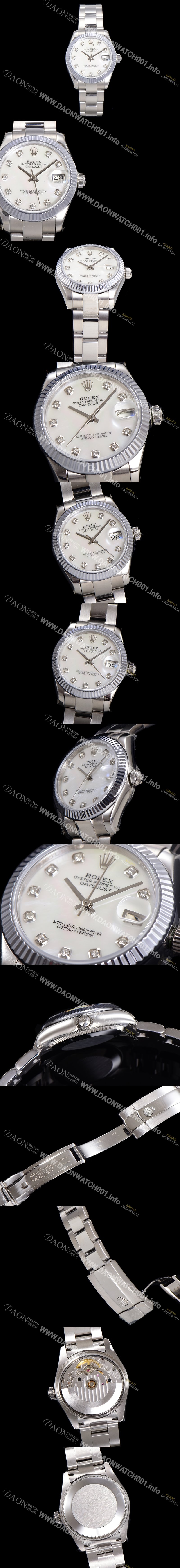 레플리카 [로렉스] 여성용 데이져스트 오이스터 31mm 레이디 오토매틱 3열 브레이슬릿 메탈줄 자게다이얼 rol56387