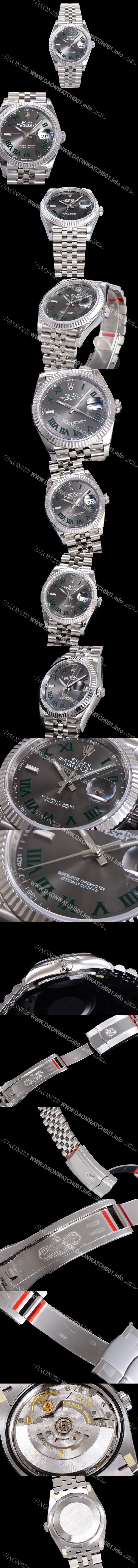 레플리카 [로렉스] 남성용 904L스틸!! 2023신형 데이저스트 36mm II m126234-0046 그레이 다이얼 로마인덱스 스틸 브레이슬릿 신형 Cal.3235 오토매틱 무브먼트 ROL16118