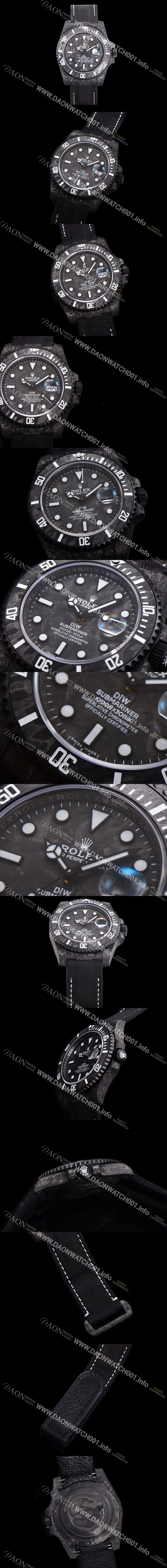 레플리카 [로렉스] 남성용 서브마리너 41mm 포지드카본 오토매틱 Cal.3135 블랙 다이얼 rol49215