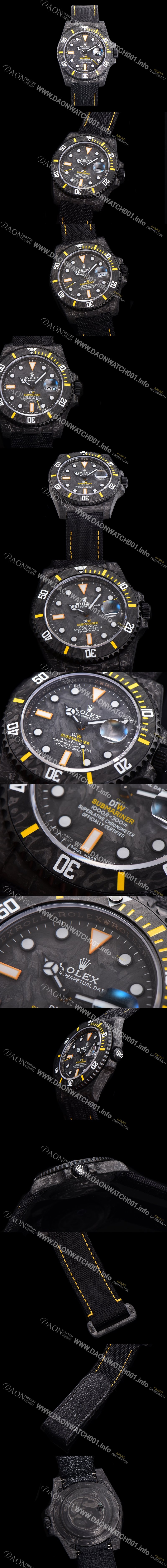 레플리카 [로렉스] 남성용 서브마리너 41mm 포지드카본 오토매틱 Cal.3135 블랙 다이얼 rol49216