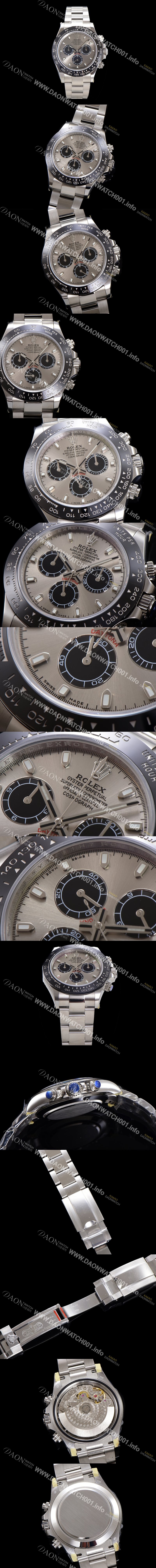 레플리카 [로렉스] 남성용 코스모그래프 데이토나 116519ln-0024 세라믹 베젤 40mm 크로노그래프 7750 오토매틱 무브먼트 그레이 다이얼 rol5317