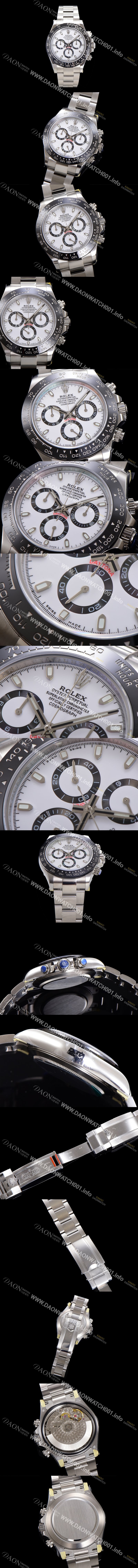레플리카 [로렉스] 남성용 코스모그래프 데이토나 m116500ln-0001 세라믹 베젤 40mm 크로노그래프 7750 오토매틱 무브먼트 화이트 다이얼 rol5318