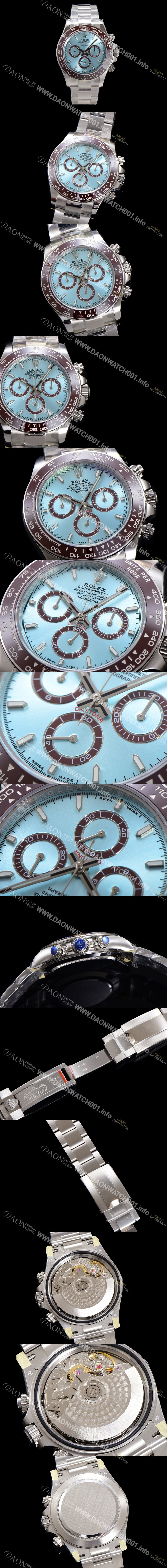 레플리카 [로렉스] 남성용 코스모그래프 데이토나 플래티넘 m126506-0001 세라믹 베젤 40mm 크로노그래프 7750 오토매틱 무브먼트 아이스 블루 다이얼 rol5320