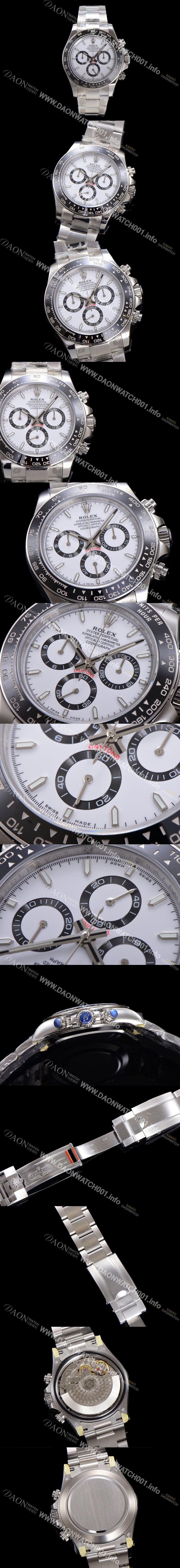레플리카 [로렉스] 남성용 코스모그래프 데이토나 m126500LN-0001 세라믹 베젤 40mm 크로노그래프 7750 오토매틱 무브먼트 화이트 다이얼 rol5323