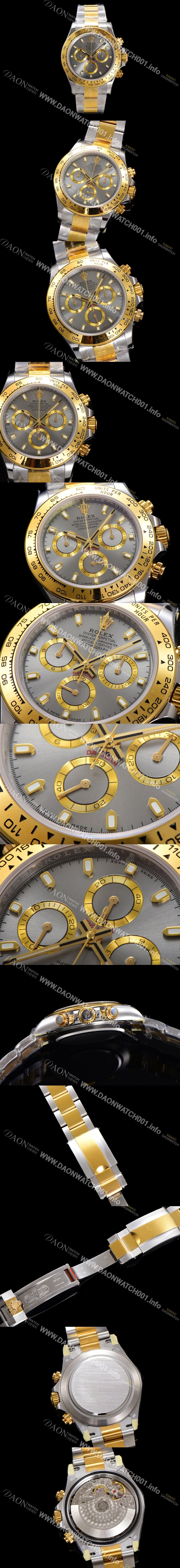 레플리카 [로렉스] 남성용 코스모그래프 데이토나 116503 18K 옐로우골드 40mm 크로노그래프 7750 오토매틱 무브먼트 그레이 다이얼 rol5332
