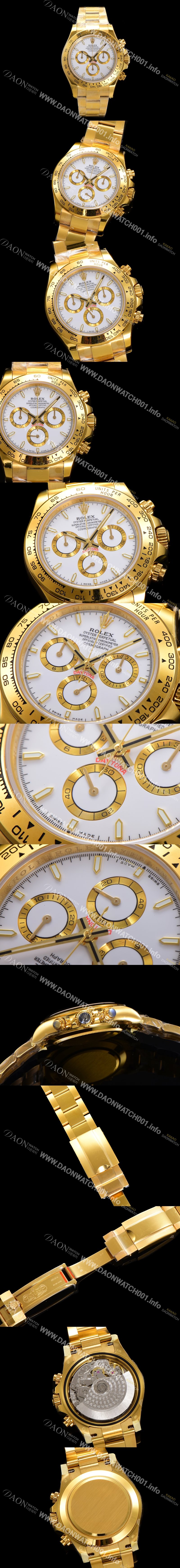 레플리카 [로렉스] 남성용 코스모그래프 데이토나 m126508-0001 18K 옐로우골드 40mm 크로노그래프 7750 오토매틱 무브먼트 화이트 다이얼 rol5334
