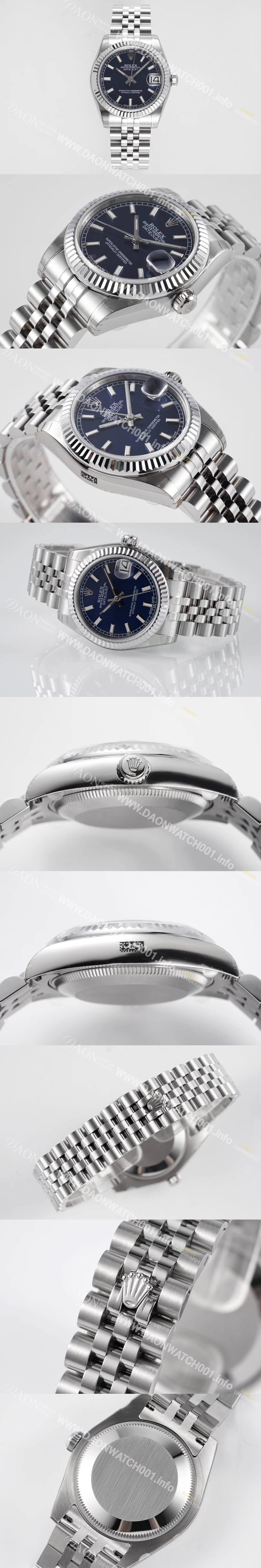 레플리카 [로렉스] 여성용 데이져스트 178274 플루티드 31mm 쥬빌레 오토매틱 2236타입 블루 다이얼 rol5438