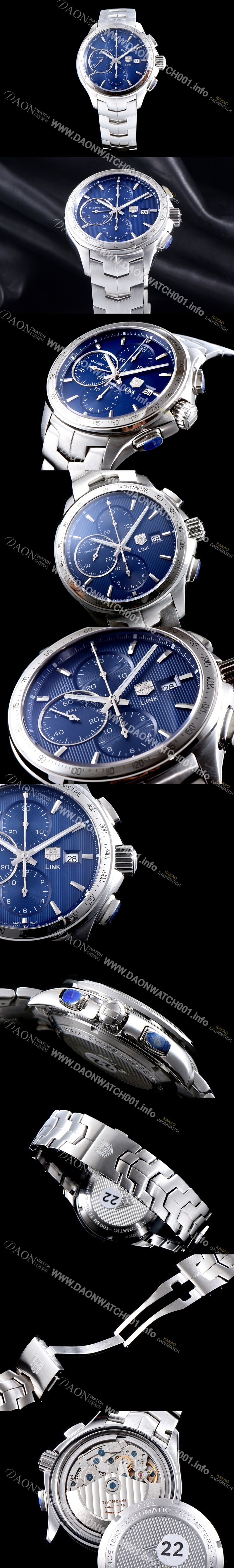 레플리카 [태그호이어] 남성용 링크 크로노그래프 블루 다이얼 오토매틱 무브먼트 TAG4223