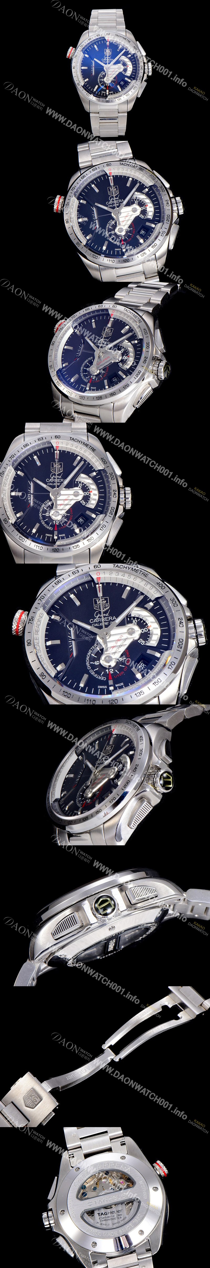 레플리카 [태그호이어] 남성용 그랜드 까레라 칼리버 RS2 칼리버 크로노그래프 TAG4200